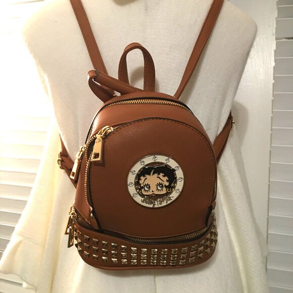 Betty Boop Small Faux Leather Backpack 8x7 Inches One of a Kind  BP1 - Picture 1 of 10